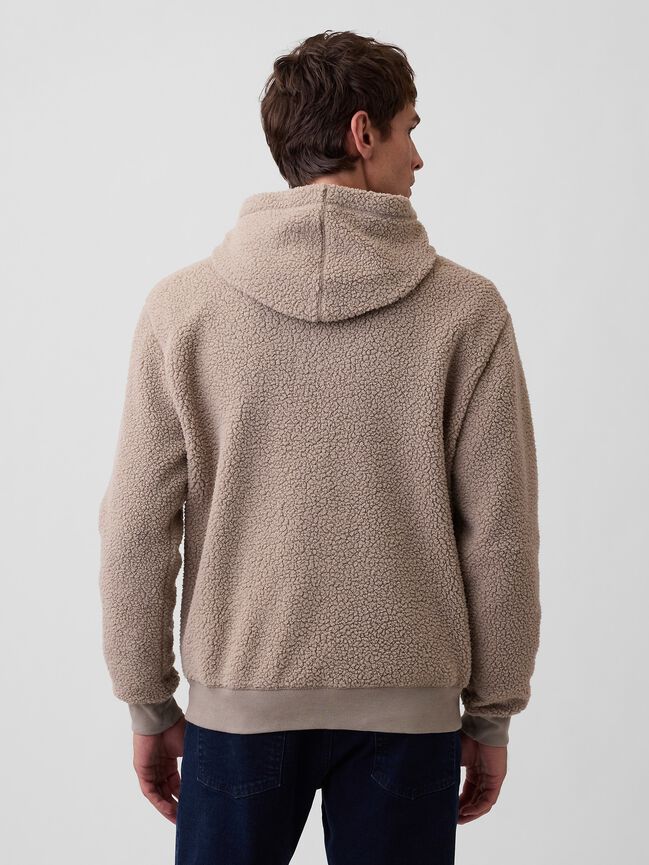 Relaxed Sherpa Gap Logo Hoodie relaxed sherpa gap logo hoodie