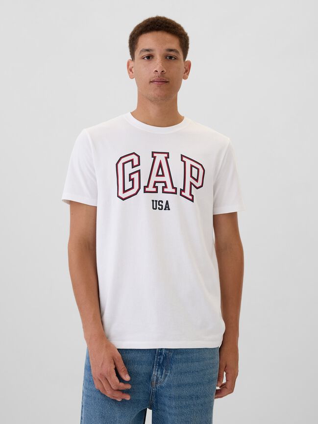 تي شيرت ناعم للاستخدام اليومي بشعار Gap USA تي شيرت ناعم للاستخدام اليومي بشعار gap usa