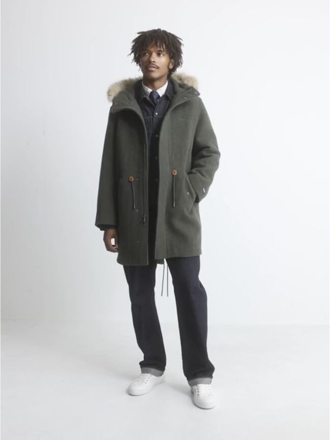 Gap × A.P.C. Oversized Wool-Blend Parka gap a p c oversized wool blend parka
