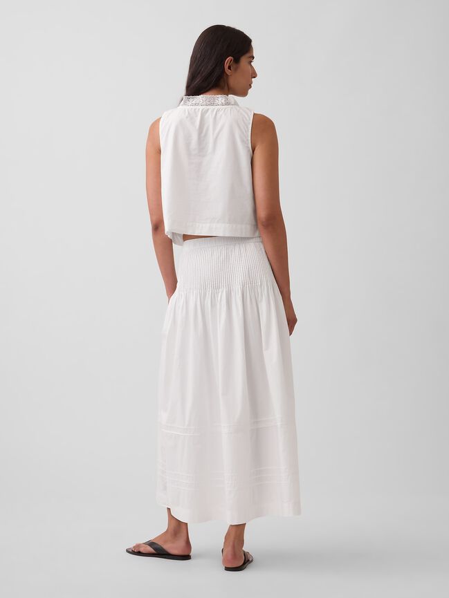 Poplin Pintuck Maxi Skirt gap poplin pintuck maxi skirt