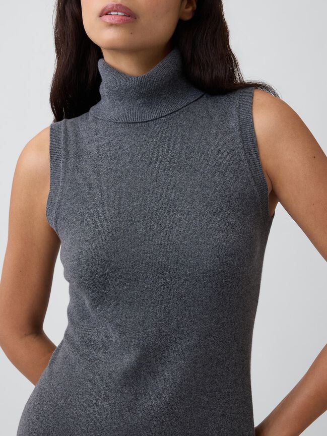 CashSoft Sleeveless Turtleneck Midi Dress gap cashsoft sleeveless turtleneck midi dress
