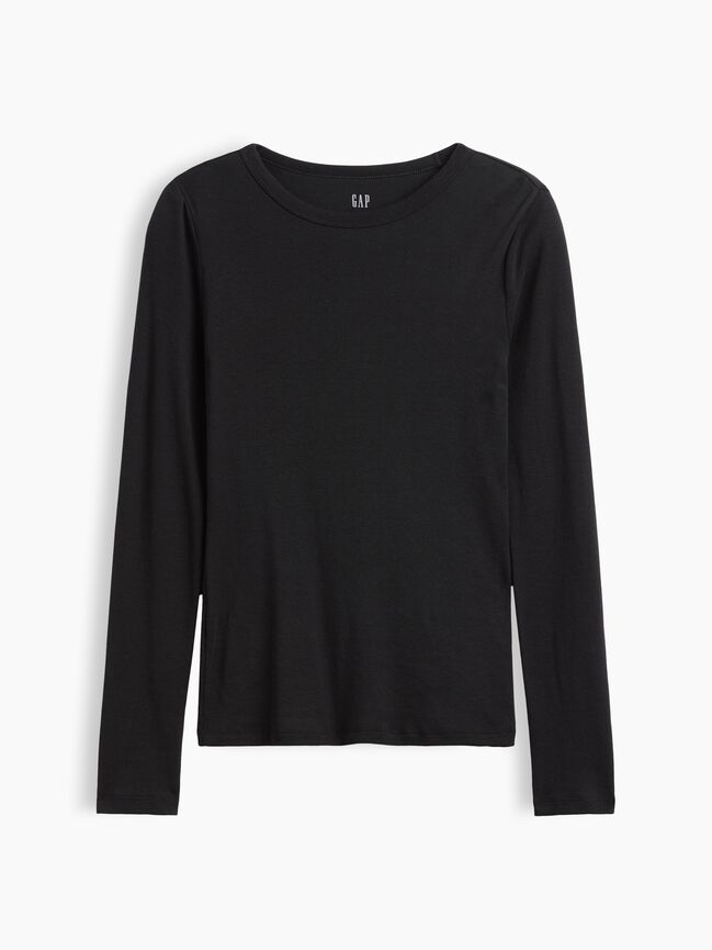 Modern Ribbed Crewneck T-Shirt gap modern ribbed crewneck t shirt