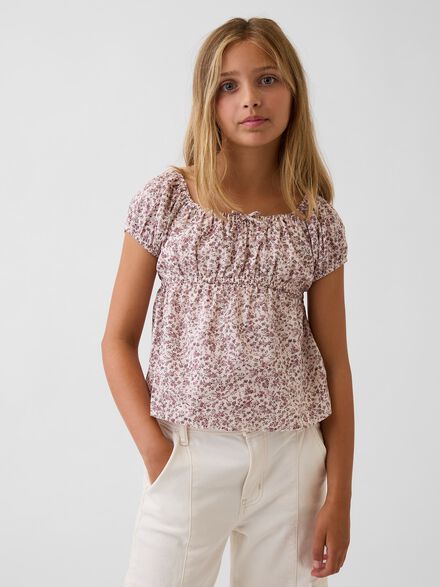 gap kids puff sleeve top gap kids puff sleeve top