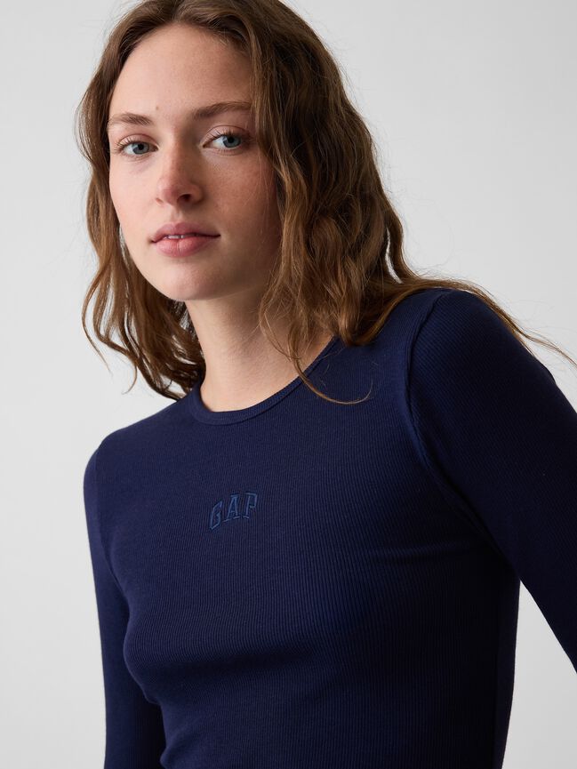 Modern Rib Gap Logo T-Shirt modern rib gap logo t shirt