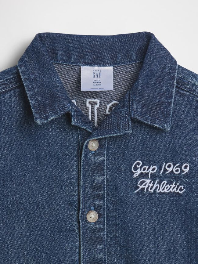 Baby Denim Gap Logo Shorty One-Piece baby denim gap logo shorty one piece