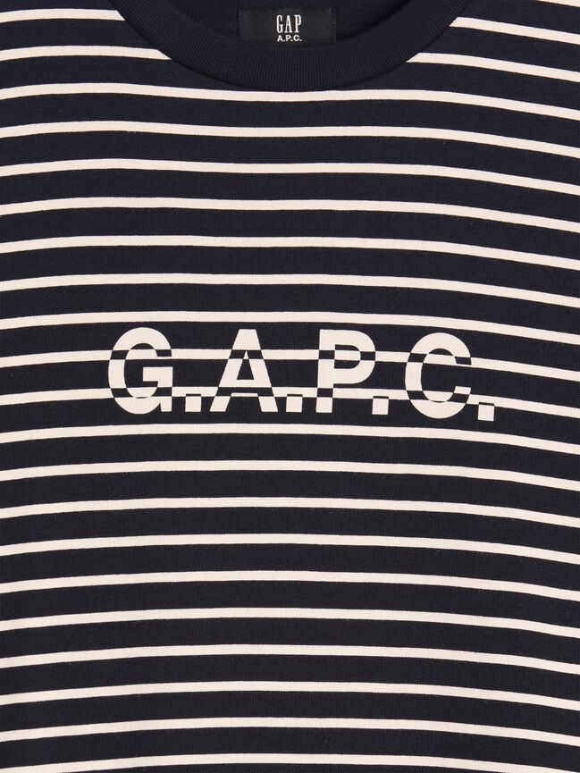 Gap × A.P.C. Logo Stripe T-Shirt gap a p c logo stripe t shirt
