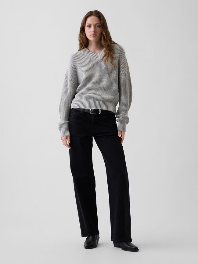 100% Cotton Oversized Shaker Sweater gap 100 cotton oversized shaker sweater
