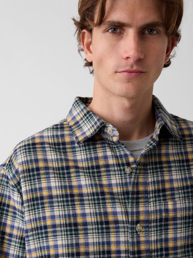 Relaxed Flannel Shirt gap relaxed flannel shirt