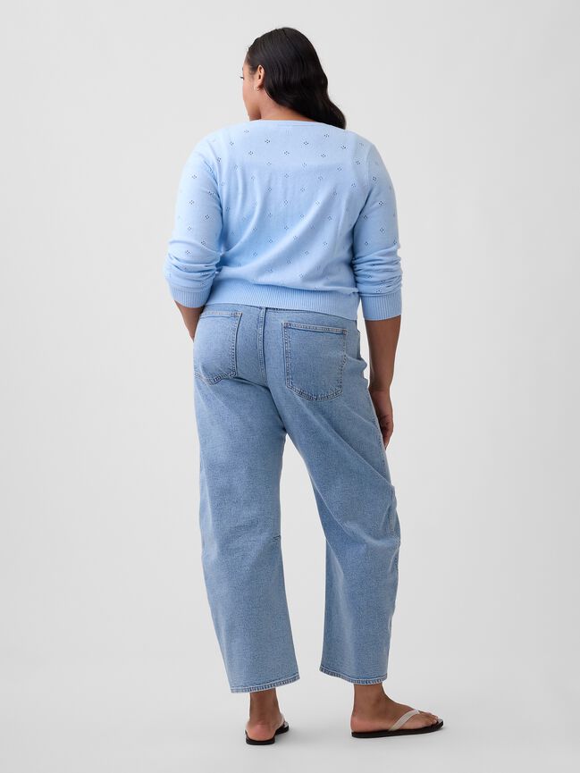 High Rise Barrel Jeans gap high rise barrel jeans