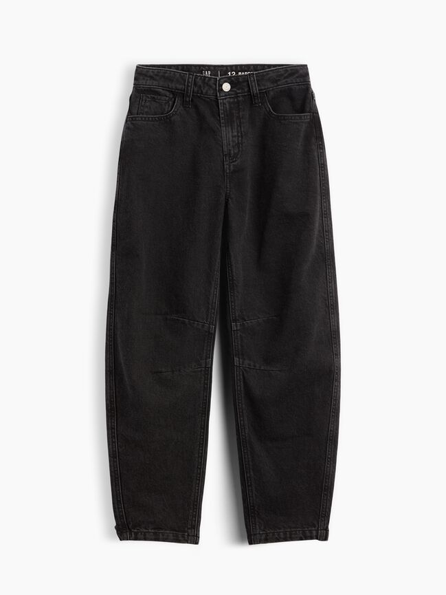Kids High Rise Barrel Jeans gap kids high rise barrel jeans