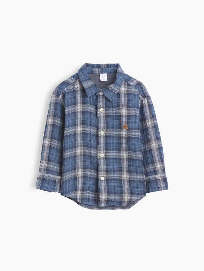 Baby & Toddler Double-Weave Plaid Shirt gap baby toddler double weave plaid shirt