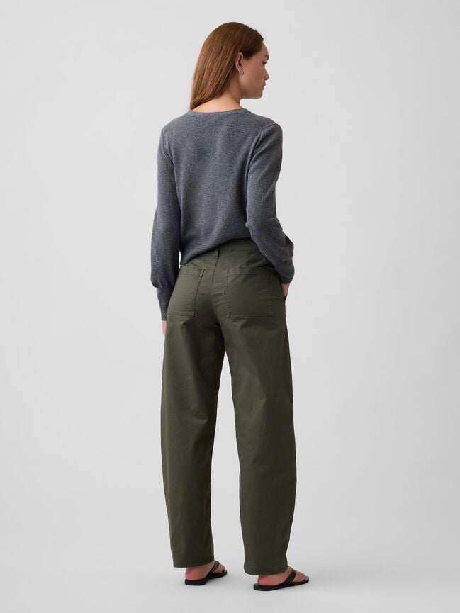 Mid Rise Barrel Khakis gap mid rise barrel khakis