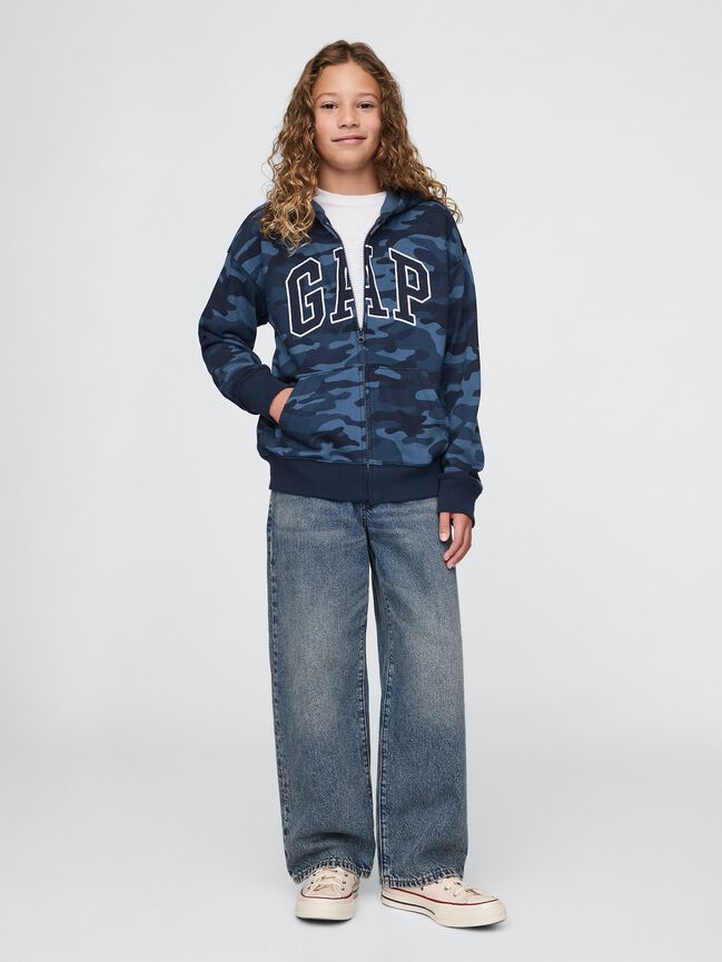 Kids Relaxed Gap Logo Zip Hoodie kids relaxed gap logo zip hoodie