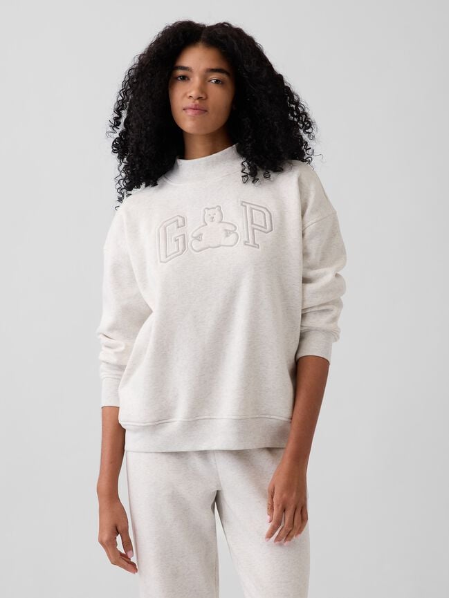 VintageSoft Oversized Mockneck Logo Sweatshirt gap vintagesoft oversized mockneck logo sweatshirt