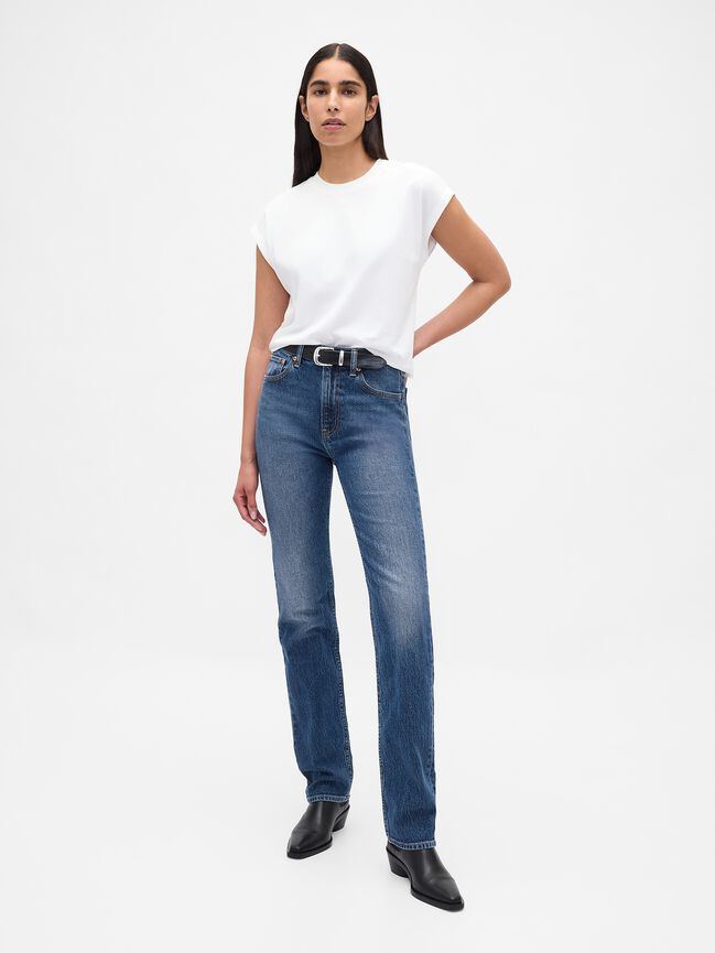 High Rise '90s Slim Straight Jeans gap high rise 90s slim straight jeans