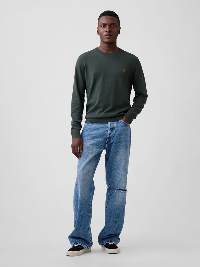 Cotton Crewneck Sweater gap cotton crewneck sweater