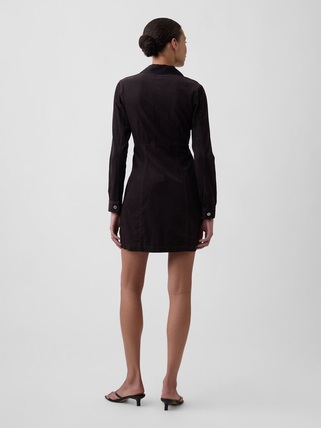 Fitted Collared Mini Dress gap fitted collared mini dress