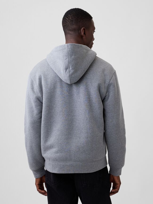 Relaxed Gap Logo Sherpa-Lined Zip Hoodie relaxed gap logo sherpa lined zip hoodie