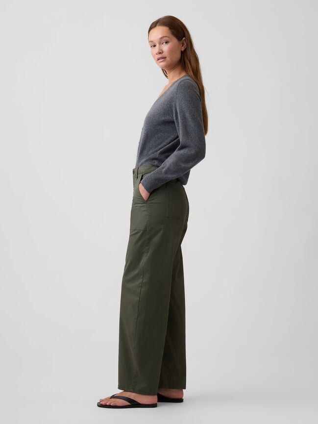 Mid Rise Barrel Khakis gap mid rise barrel khakis