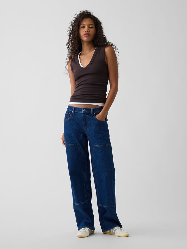 Low Rise Double-Knee '90s Loose Jeans gap low rise double knee 90s loose jeans