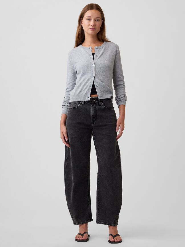 High Rise Barrel Jeans gap high rise barrel jeans
