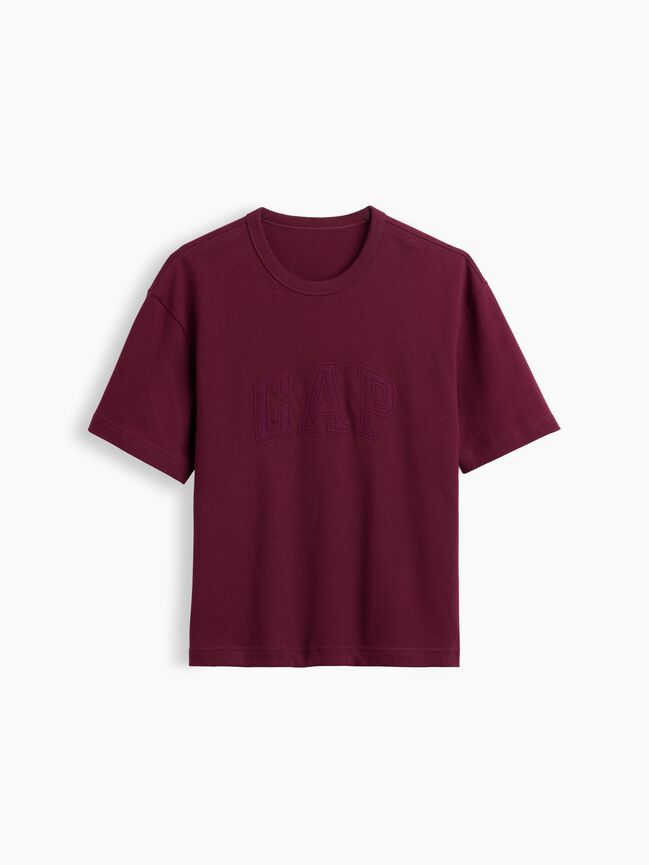 Heavyweight Relaxed Gap Logo Crop T-Shirt heavyweight relaxed gap logo crop t shirt