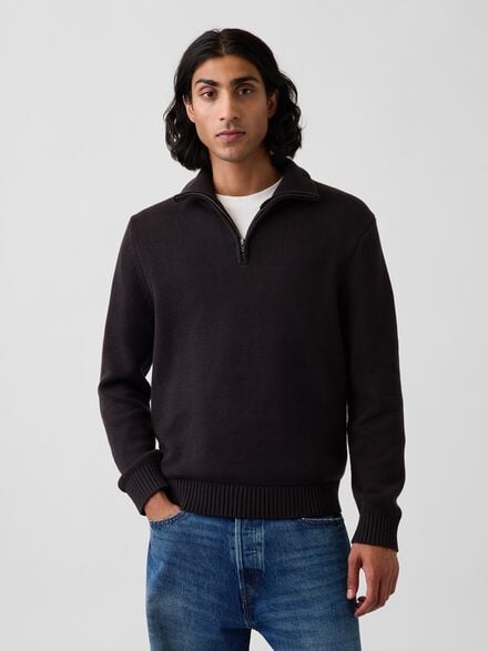 gap relaxed quarter zip sweater gap relaxed quarter zip sweater