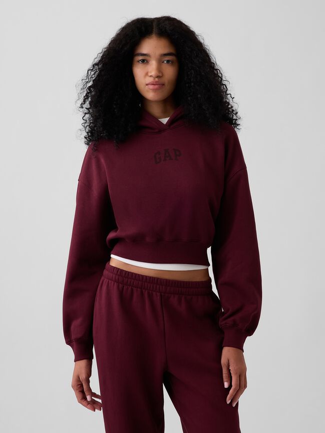 VintageSoft Crop Logo Hoodie gap vintagesoft crop logo hoodie