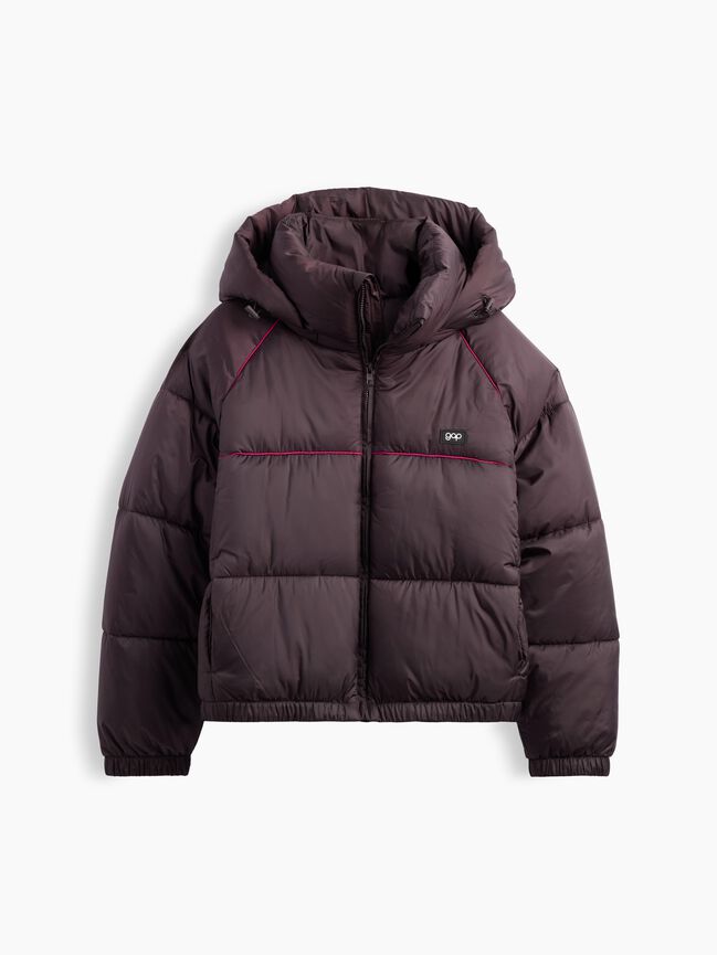 Oversized Hooded Crop Puffer Jacket gap oversized hooded crop puffer jacket