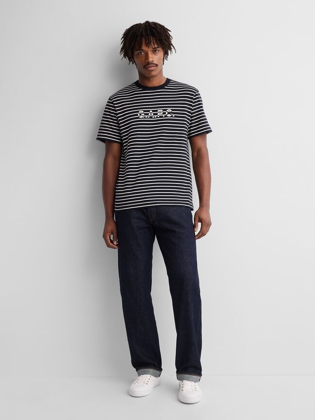 Gap × A.P.C. Logo Stripe T-Shirt gap a p c logo stripe t shirt