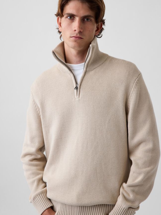 Relaxed Quarter-Zip Sweater gap relaxed quarter zip sweater