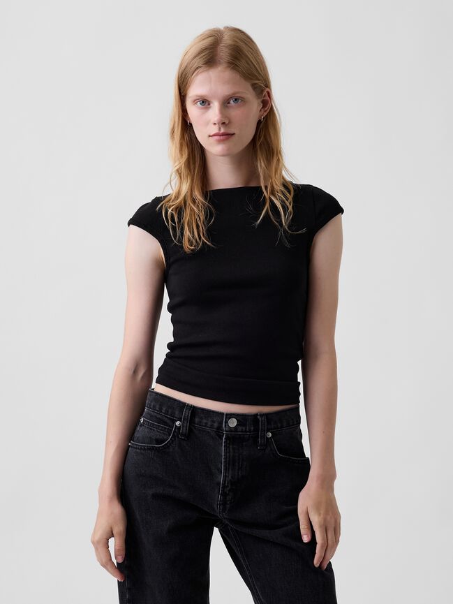 Modern Boatneck T-Shirt gap modern boatneck t shirt