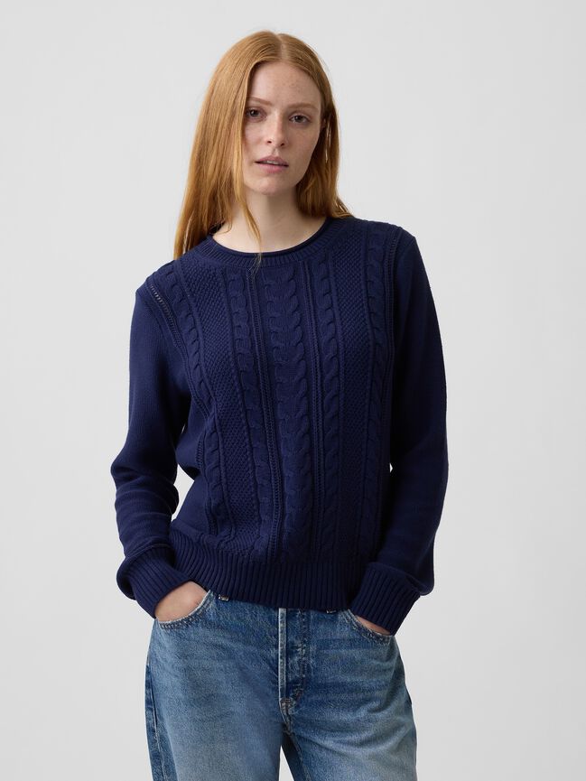 Rollneck Cable-Knit Sweater gap rollneck cable knit sweater