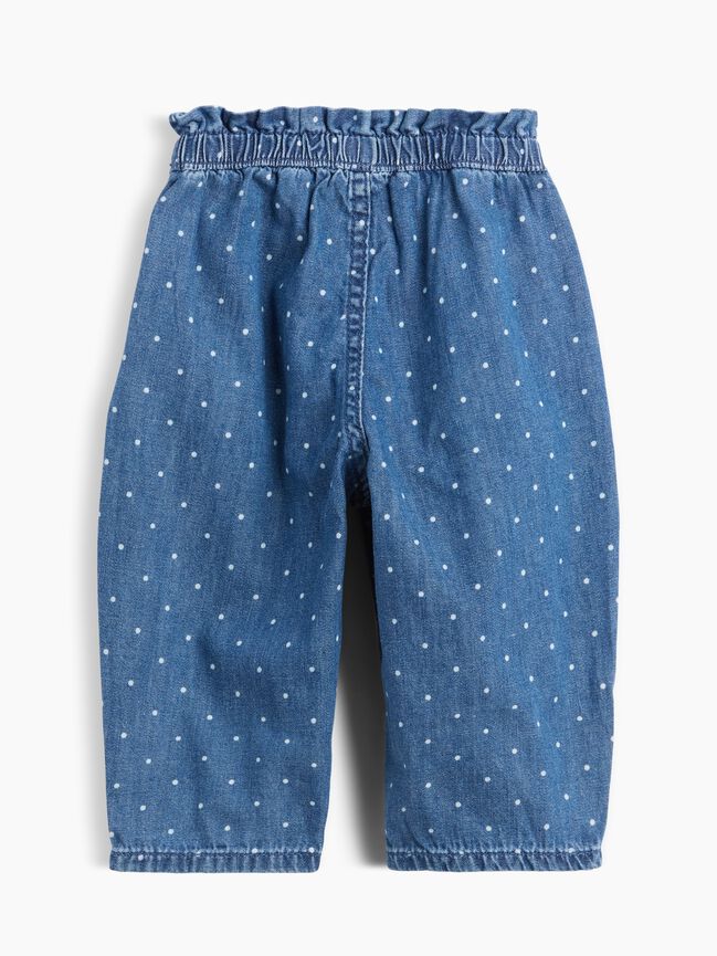 Baby Polka Dot Pull-On Ruffle Barrel Jeans gap baby polka dot pull on ruffle barrel jeans