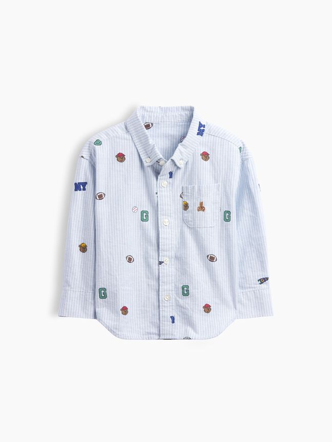 Baby & Toddler Print Oxford Big Shirt gap baby toddler print oxford big shirt