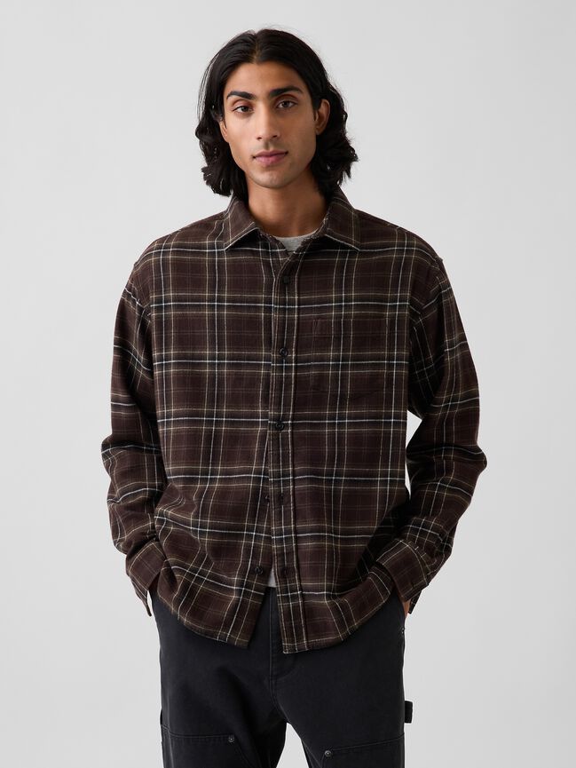 Relaxed Flannel Shirt gap relaxed flannel shirt