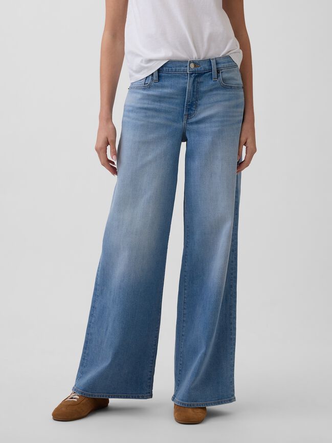 Mid Rise Wide-Leg Jeans gap mid rise wide leg jeans