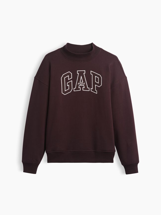 VintageSoft Oversized Mockneck Logo Sweatshirt gap vintagesoft oversized mockneck logo sweatshirt
