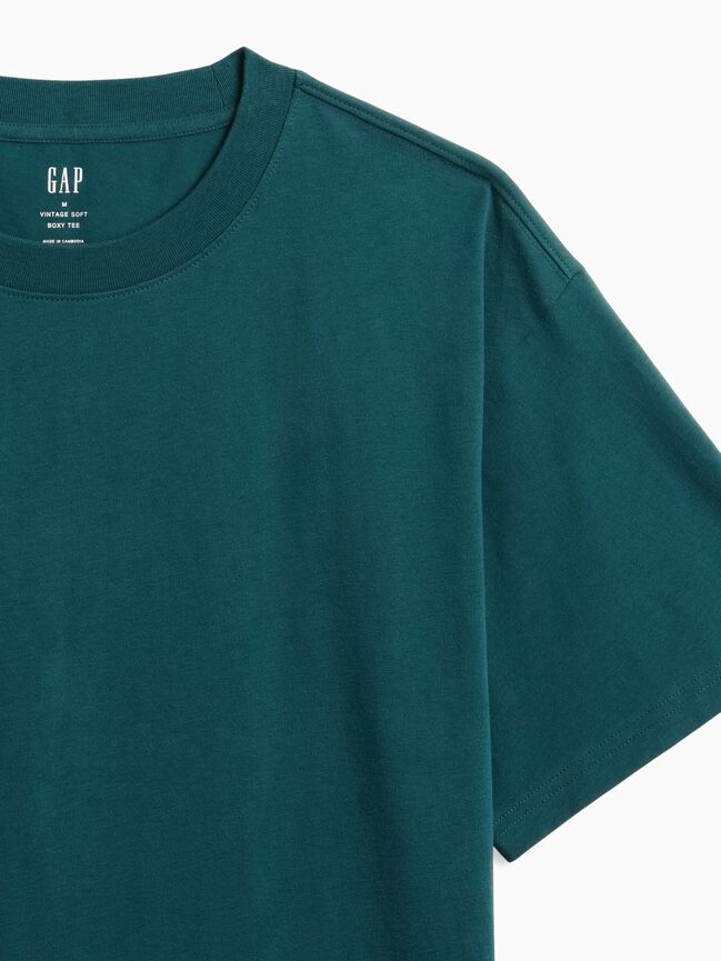تي شيرت Vintage Soft بقصة مربعة gap تي شيرت vintage soft بقصة مربعة