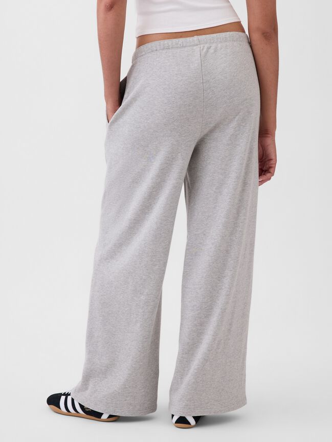 Gap Logo French Terry Wide-Leg Joggers gap logo french terry wide leg joggers