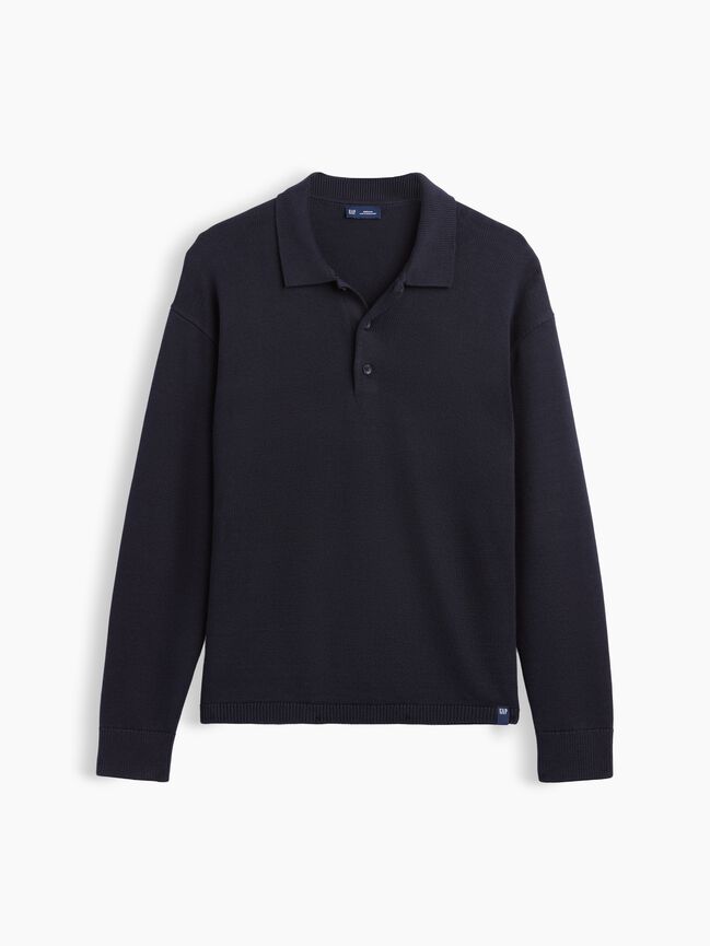 Relaxed Polo Sweater gap relaxed polo sweater