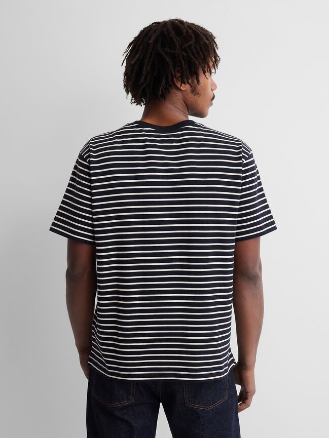 Gap × A.P.C. Logo Stripe T-Shirt gap a p c logo stripe t shirt