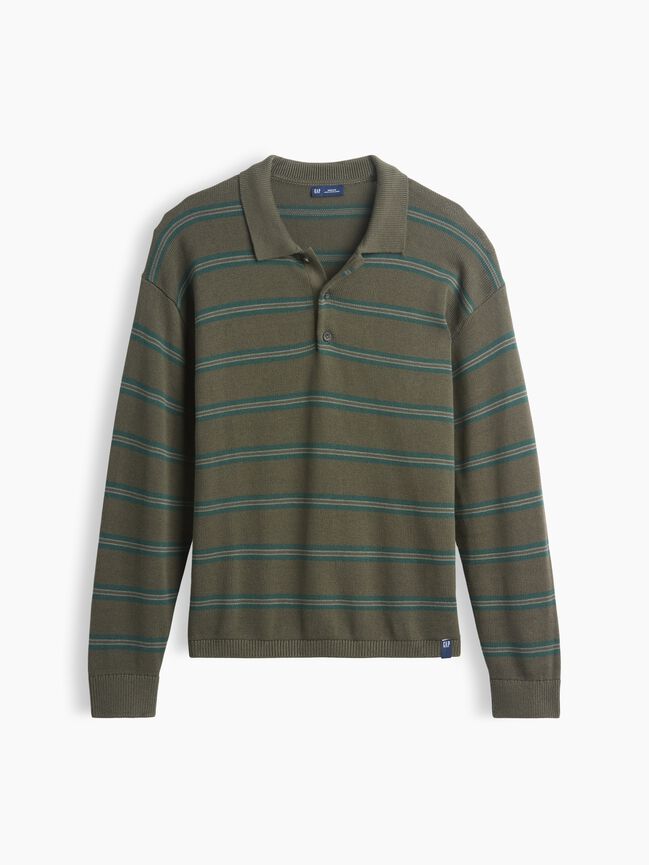 Relaxed Polo Sweater gap relaxed polo sweater