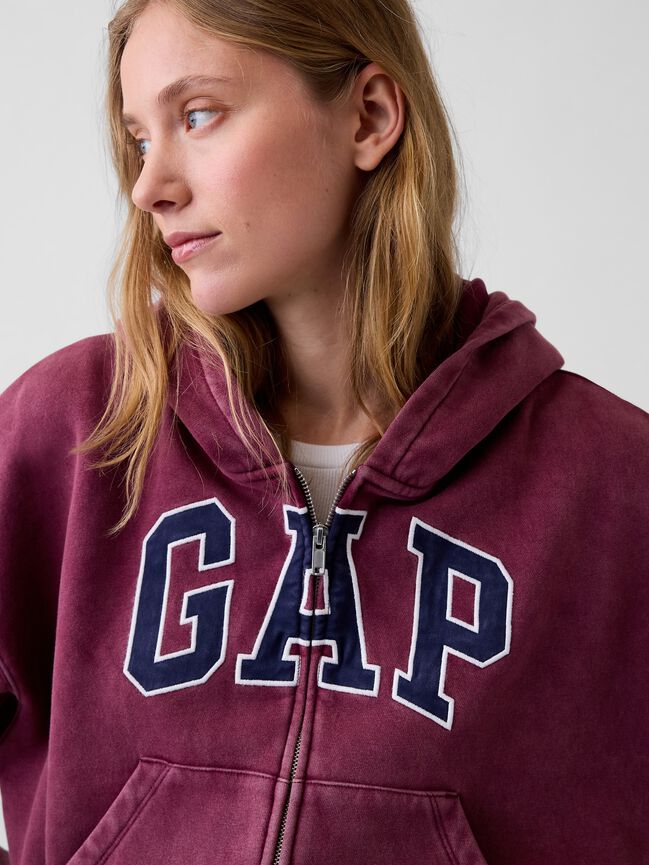 VintageSoft Oversized Gap Logo Zip Hoodie vintagesoft oversized gap logo zip hoodie