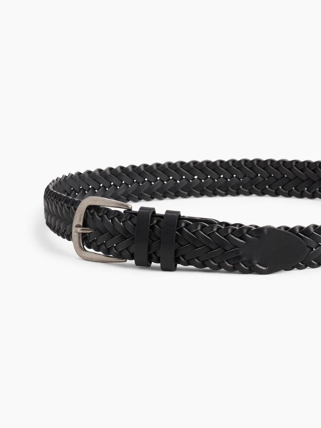 Braided Vegan-Leather Belt gap braided vegan leather belt