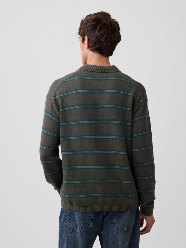 Relaxed Polo Sweater gap relaxed polo sweater
